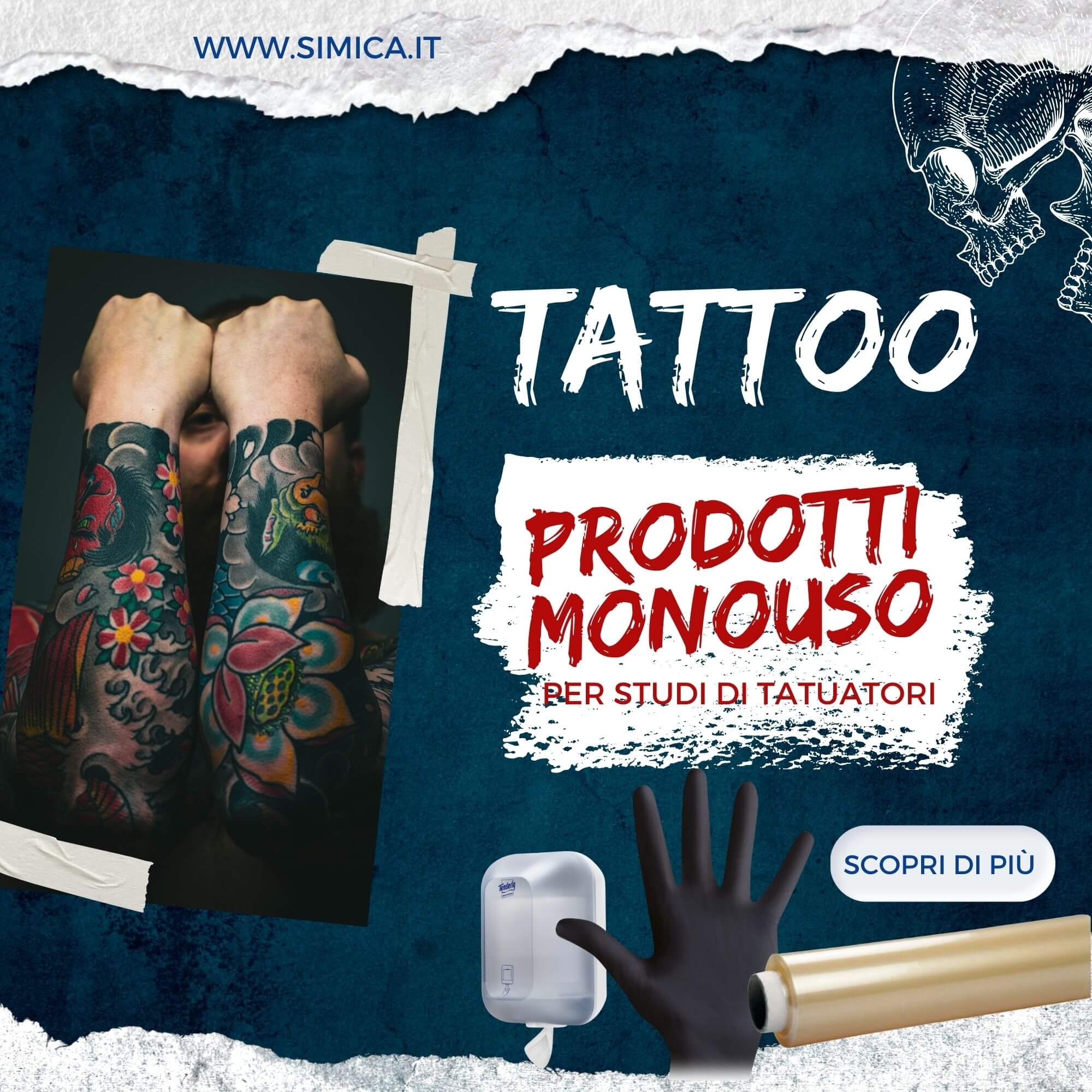Prodotti monouso per tatuatori