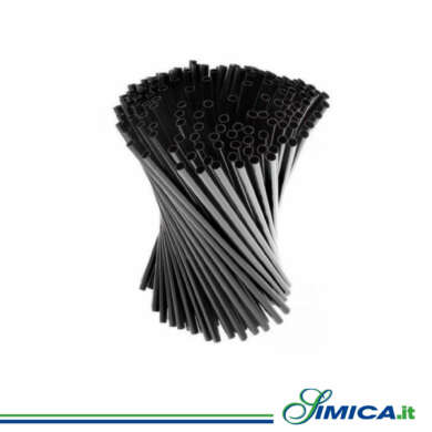 Cannuccia nera BIO PLA cm.15 pz.250